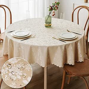 Waterproof Vinyl Tablecloth for Kitchen and Dining Room Use