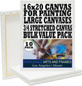 Stretched Canvas for Painting 16x20 10PK 3/4in - Triple Primed Value