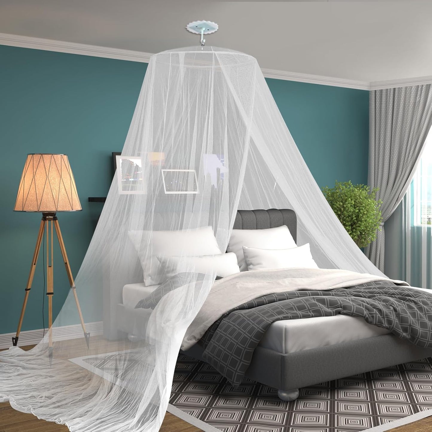 Daksha White Princess Canopy: Dreamy Mosquito Protection