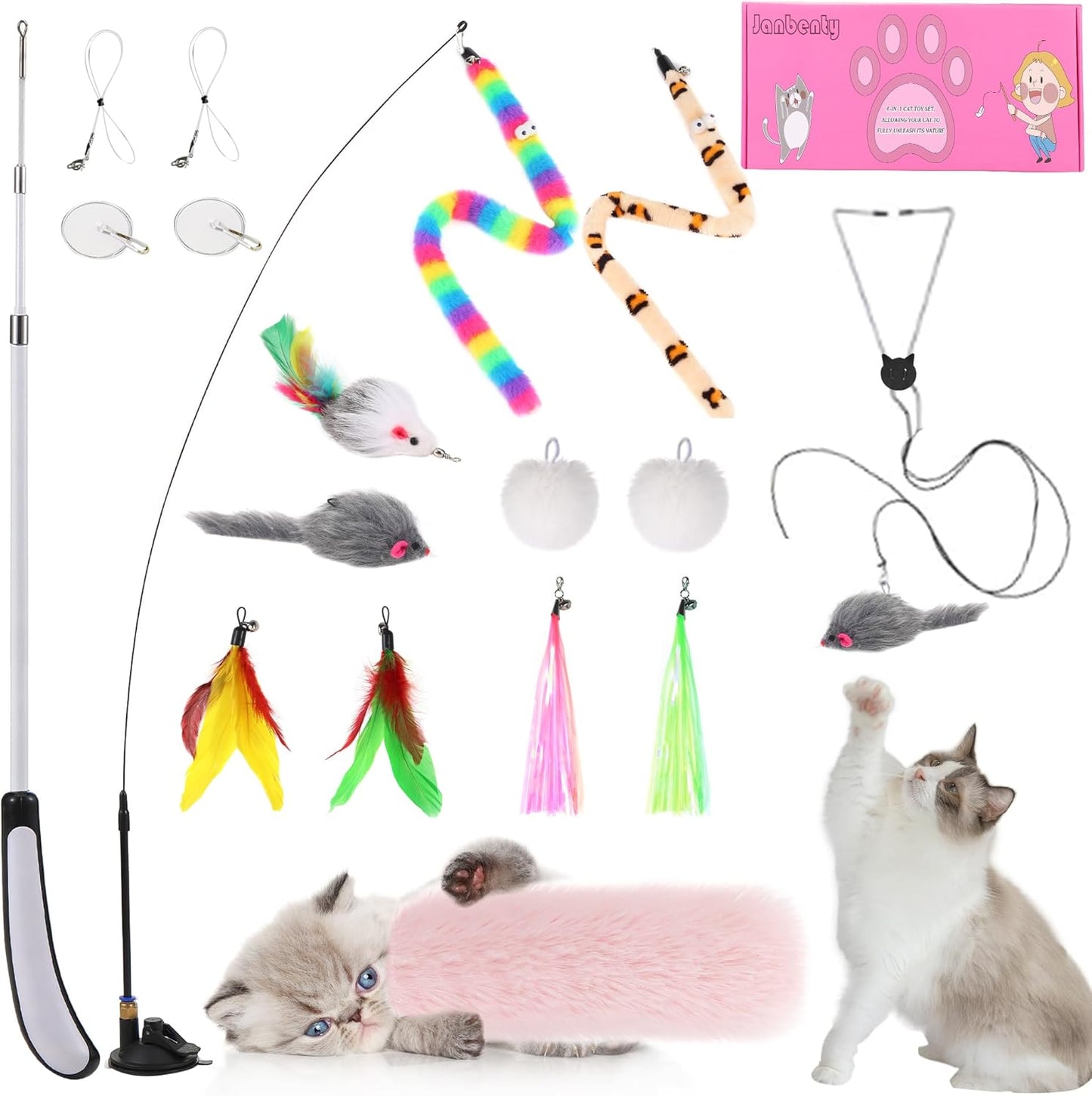 Interactive 4-in-1 Cat Toy Set - Endless Fun!