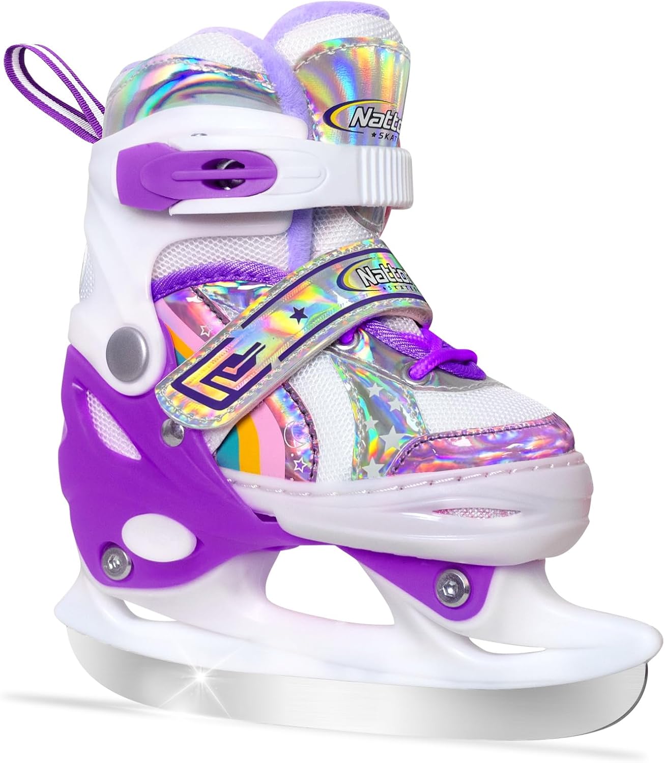 Nattork Girls Ice Skates for Kids - Adjustable & Warm Design