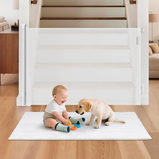 Retractable Baby Gate for Stairs: Safe & Durable Mesh Design