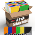Trail maker Bulk Notebooks 50 Pack - College Ruled One Subject