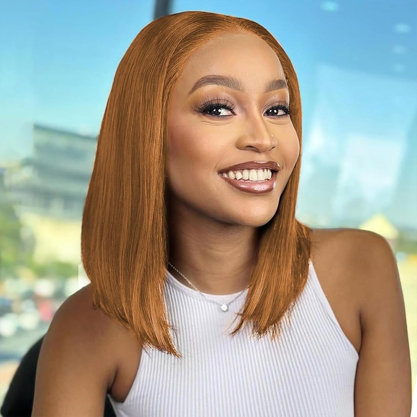 Blonde Short Bob Wig Human Hair 13x4 Lace Front for Women