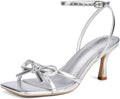 Kitten Heels with Bow Strappy Heels for Women (Style DBF1)