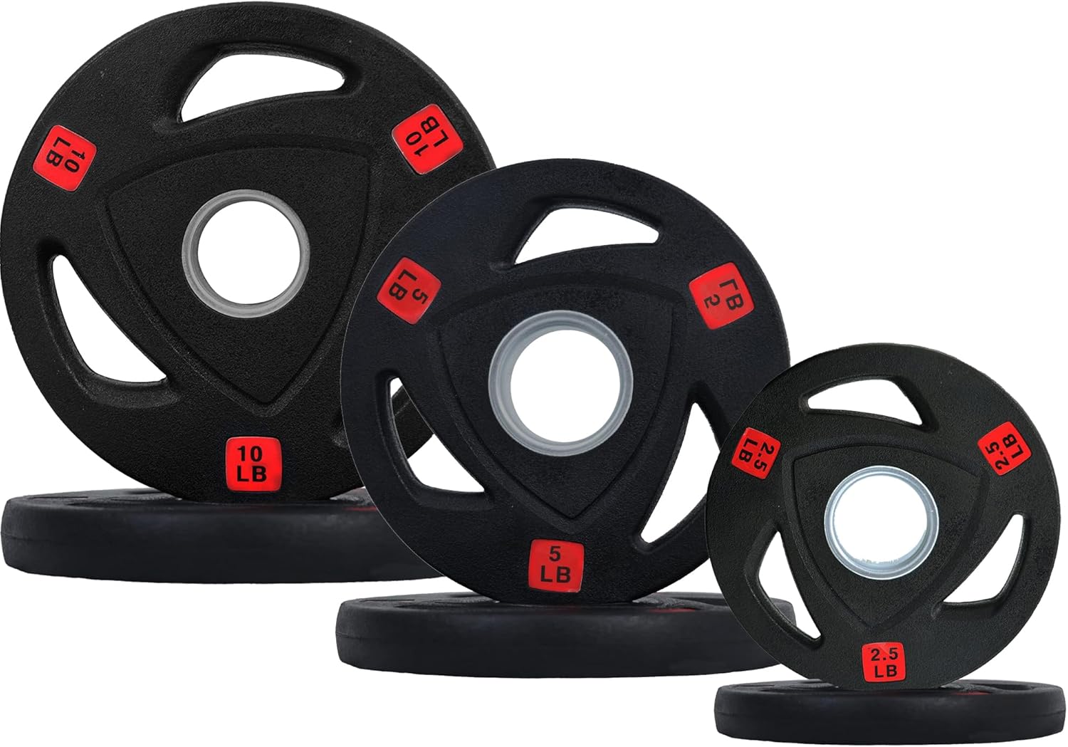 Fitvids 2-Inch Olympic Cast Iron Weight Plates for Strength Training