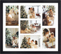 7-Opening Collage Picture Frame for 4x6 Photos in Black Wood