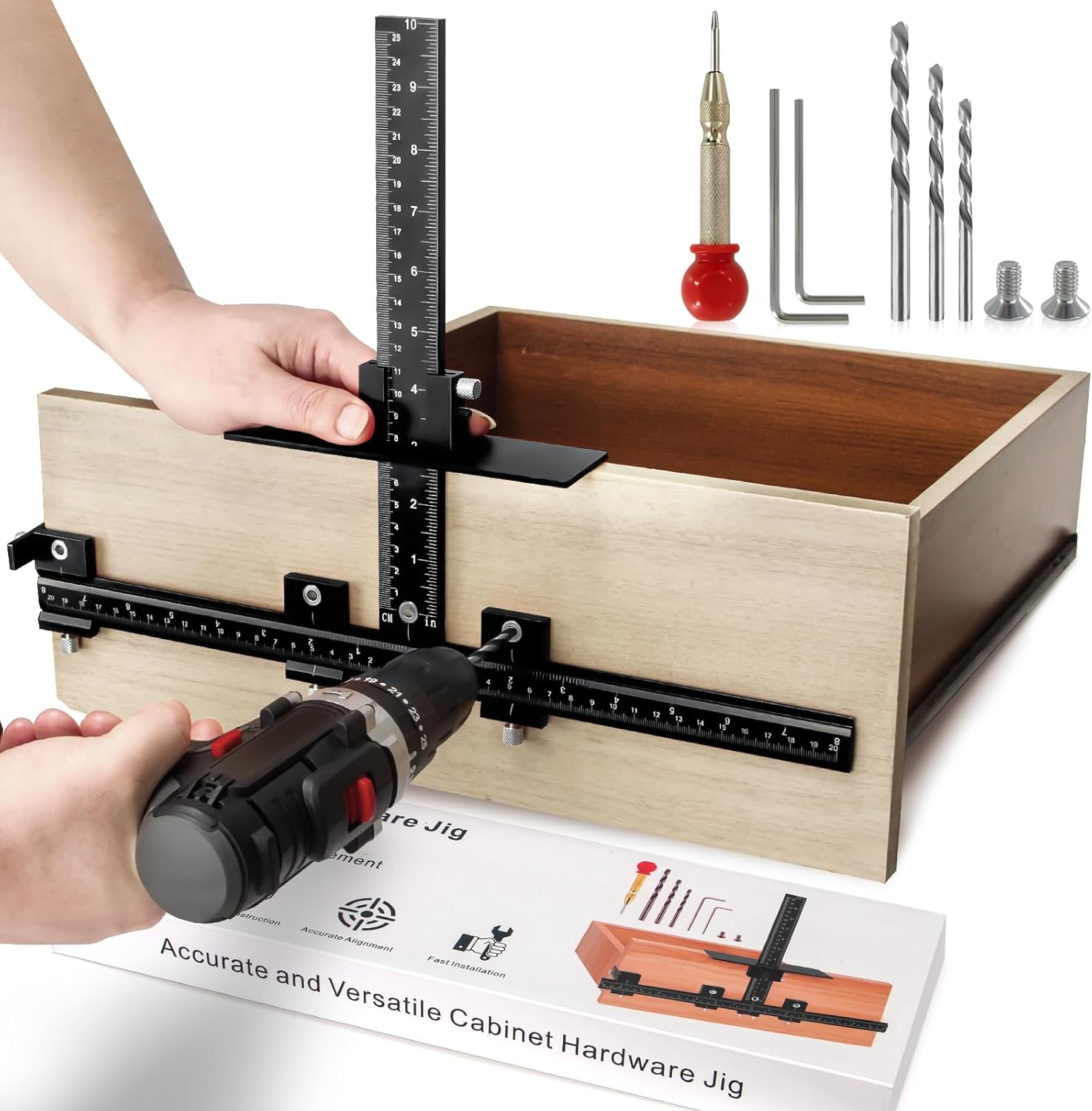 Cabinet Hardware Jig for Easy Installation of Handles and Pulls