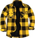 ZENTHACE Men's Sherpa Lined Fleece Plaid Shirt Jacket - Warm Everyday