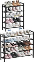Expandable Shoe Rack 4-Tier Organizer for Closet and Entryway