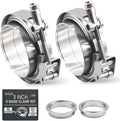 2 Pack 3 in V Band Clamp Kits - Quick-Release Stainless Steel