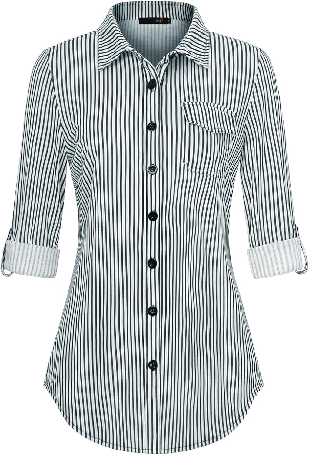 DJT Womens Soft Knitted Shirts for Casual and Work Wear