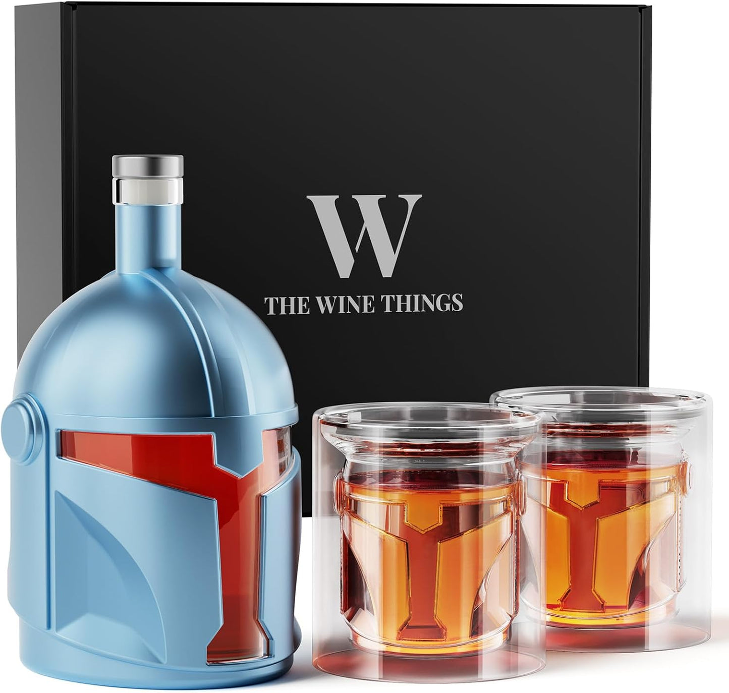 Galaxy Whiskey Decanter Set with Unique Helmet Design for Men