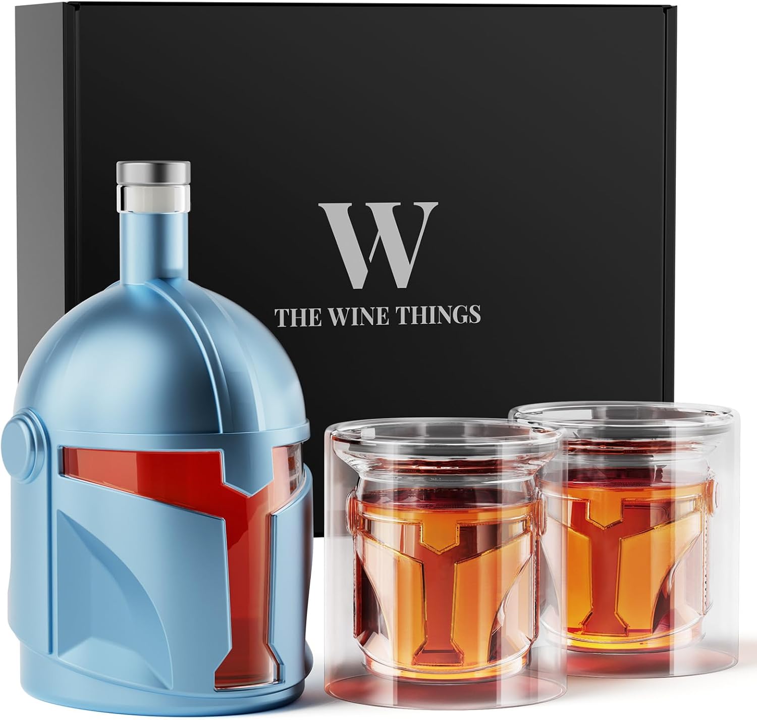 Galaxy Whiskey Decanter Set with Unique Helmet Design for Men