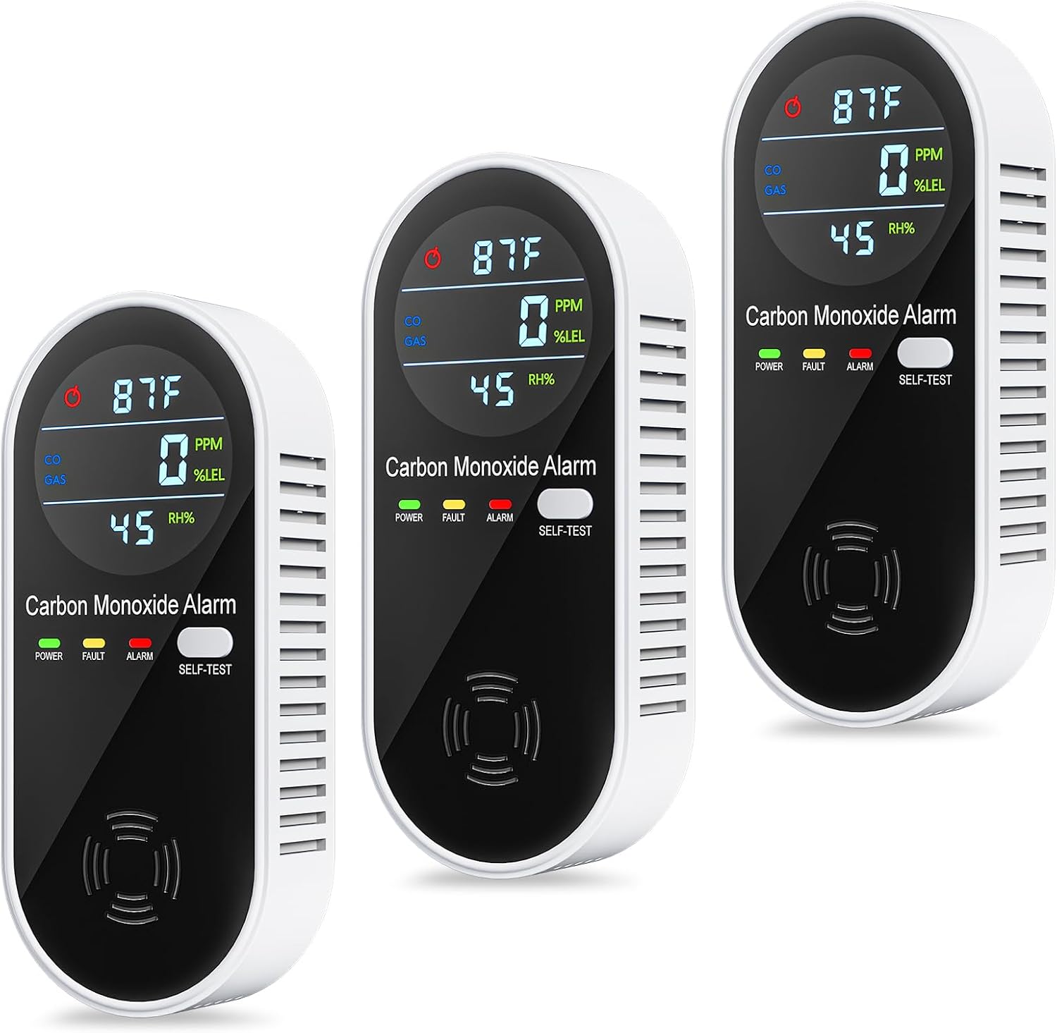 4-in-1 Combination Natural Gas Leak and CO Detectors for Safety