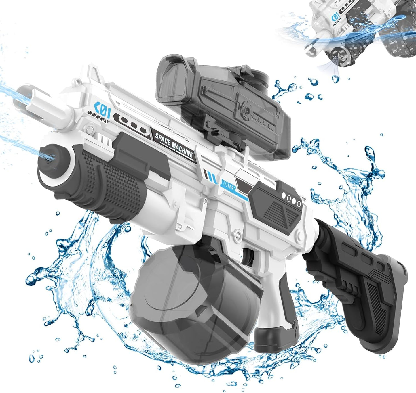 Electric Water Gun with 1350CC Capacity for Fun Water Battles