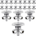 EFIELD Dual Outlet Angle Stop Valve Pack of 20 - Multi-Turn Pex