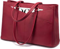 Laptop Tote Bag for Women 15.6 in Waterproof Leather Computer Bag