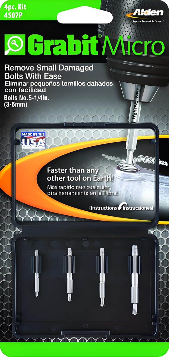 Alden 4507P Grabit Micro Broken Bolt Extractor 4 Piece Kit Review