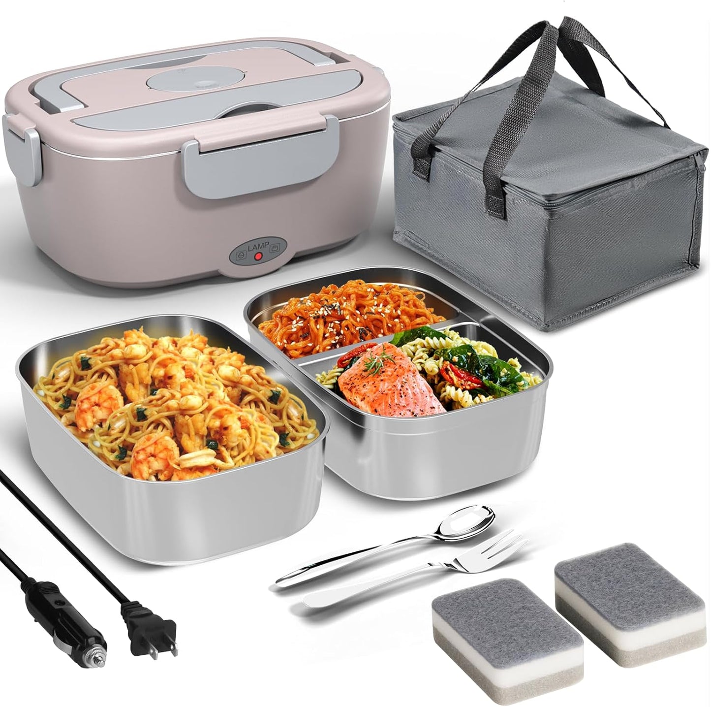 Electric Lunch Box for Adults - Fast Heated Food Warmer