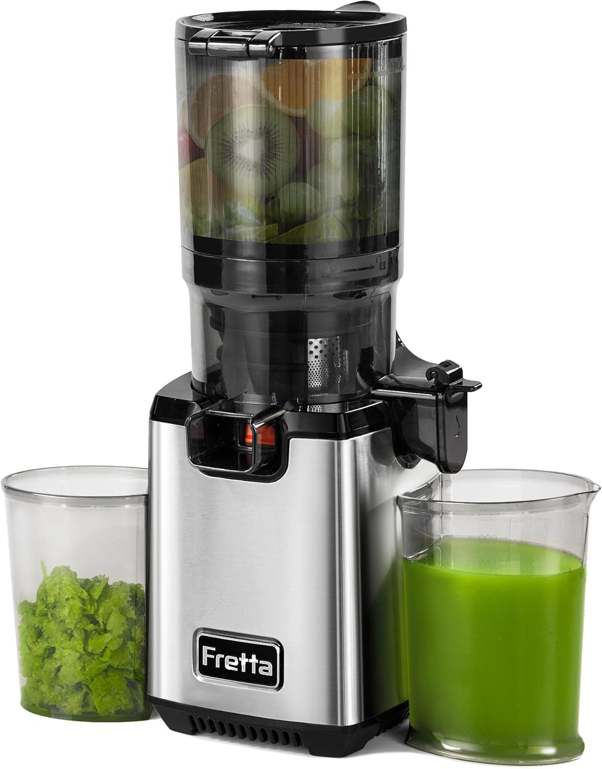Fretta Cold Press Juicer with 5.3ft' Feed Chute for Whole Fruits