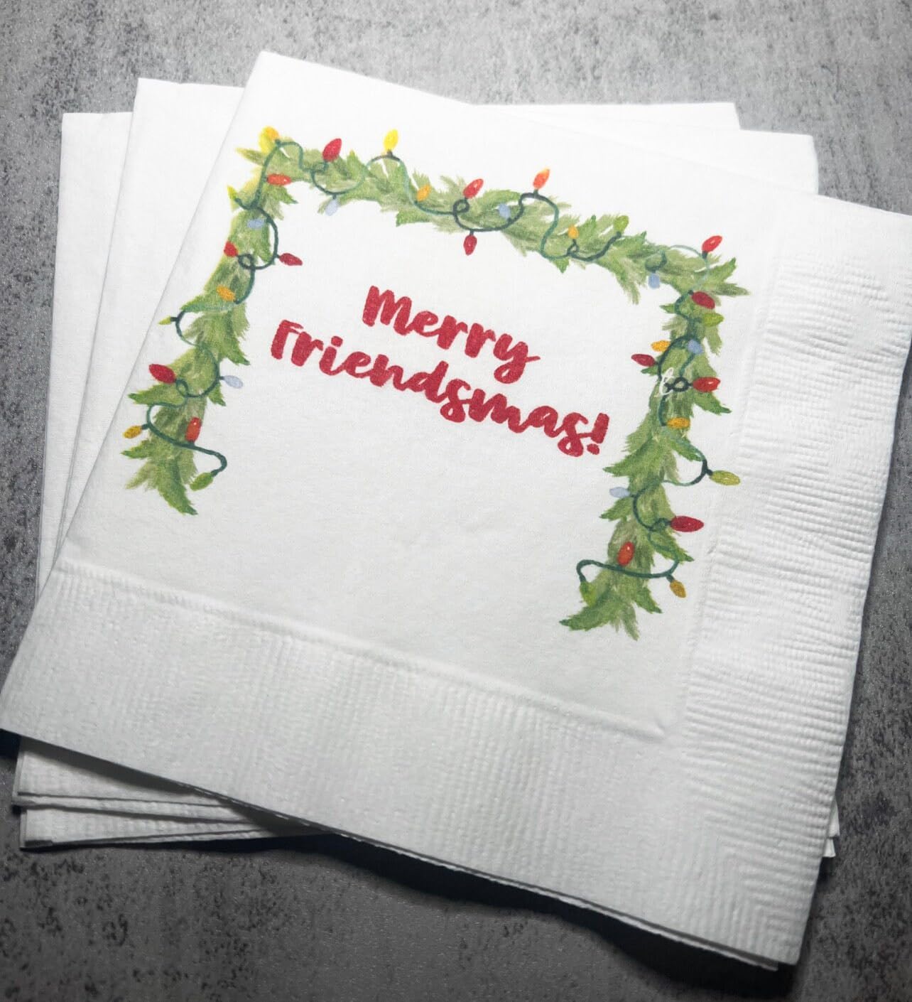 Very Merry Friendsmas Cocktail Napkins Set