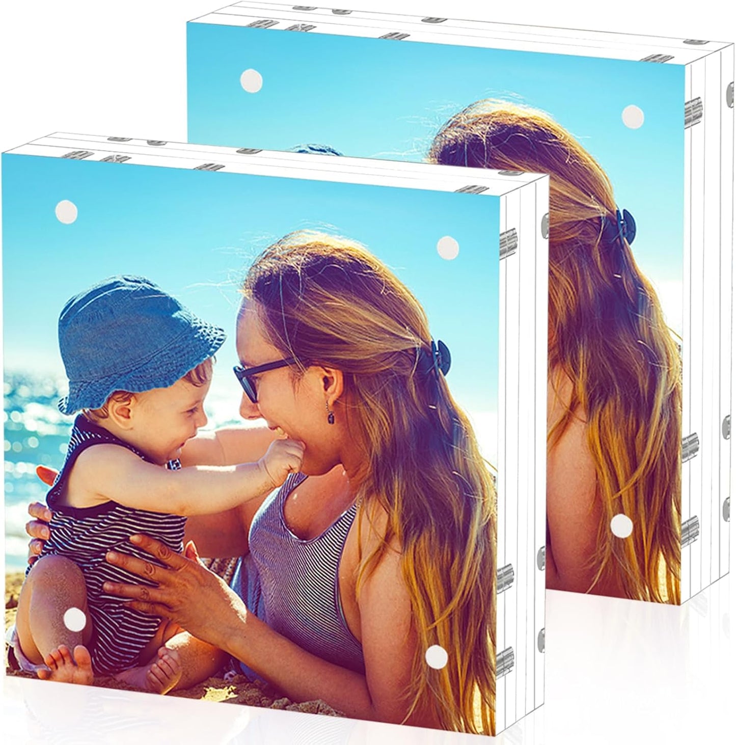 Acrylic Picture Frames for Timeless Memories - 2 Pack 8x8