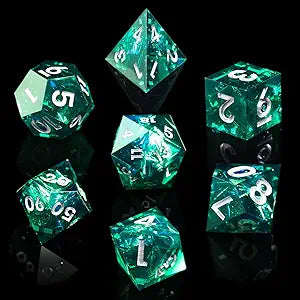 AUSPDICE DND Dice Set with Sharp Edges for RPGs and Board Games