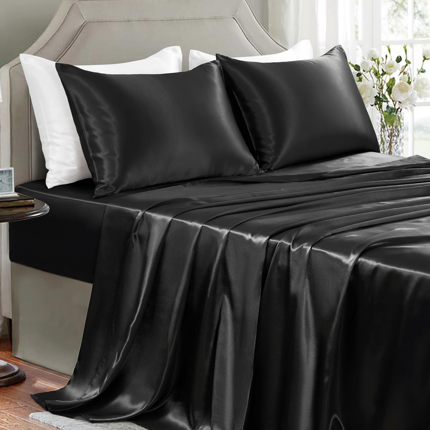 Satin Sheets California King Size - Luxurious Soft Bed Sheets