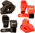 Pro Boxing Gloves & Head Gear Set 2 Pairs 16 oz - Durable Fight Gear