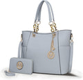 Tote Bag for Women 2-PC Set - Vegan Leather Handbag with Wallet