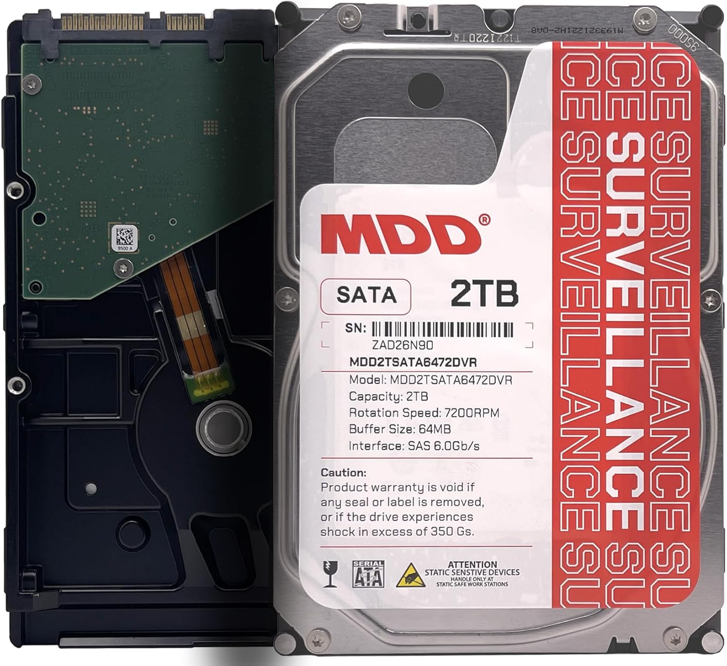 2TB Surveillance Hard Drive - Fast SATA 6.0Gb/s