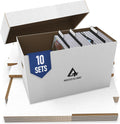 Premium Short Comic Book Storage Box 10 Pack - Sturdy White Short