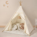Sumbababy Kids Teepee Tent Natural Canvas Playhouse - Cozy Play