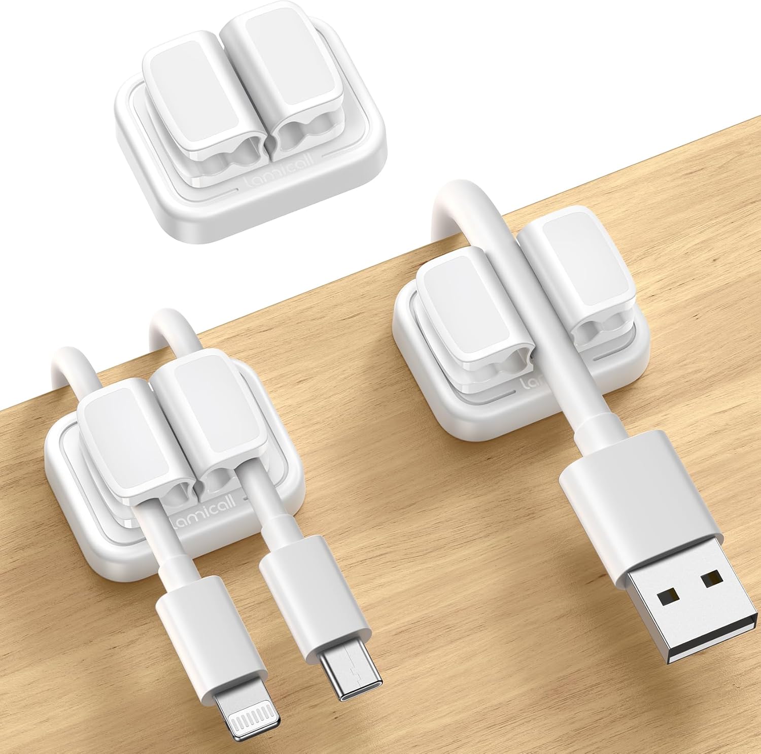 3-in-1 Spring Clip Cable Organizer Set - Tidy Cords Easily!