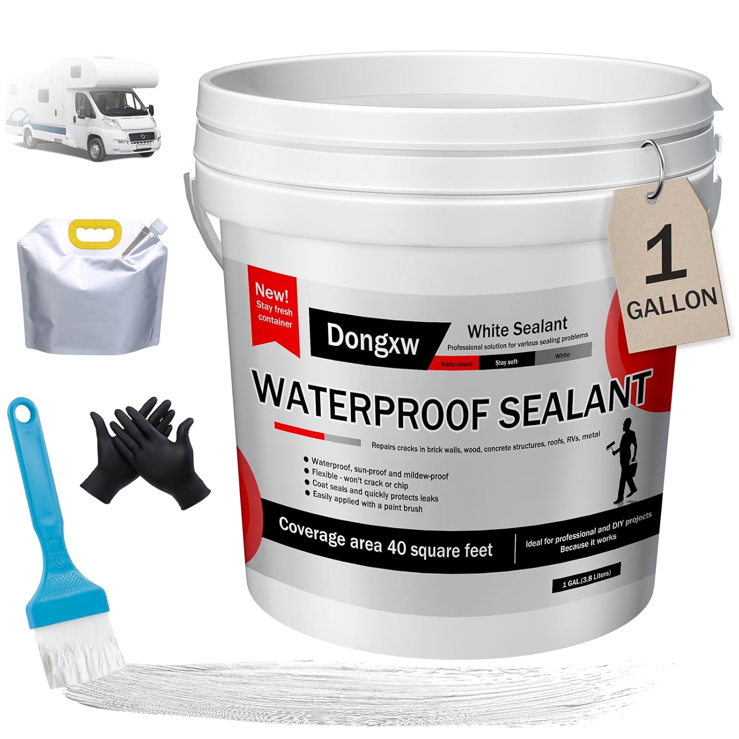 Self-Leveling RV Roof Sealer for Waterproof Repairs and Maintenance