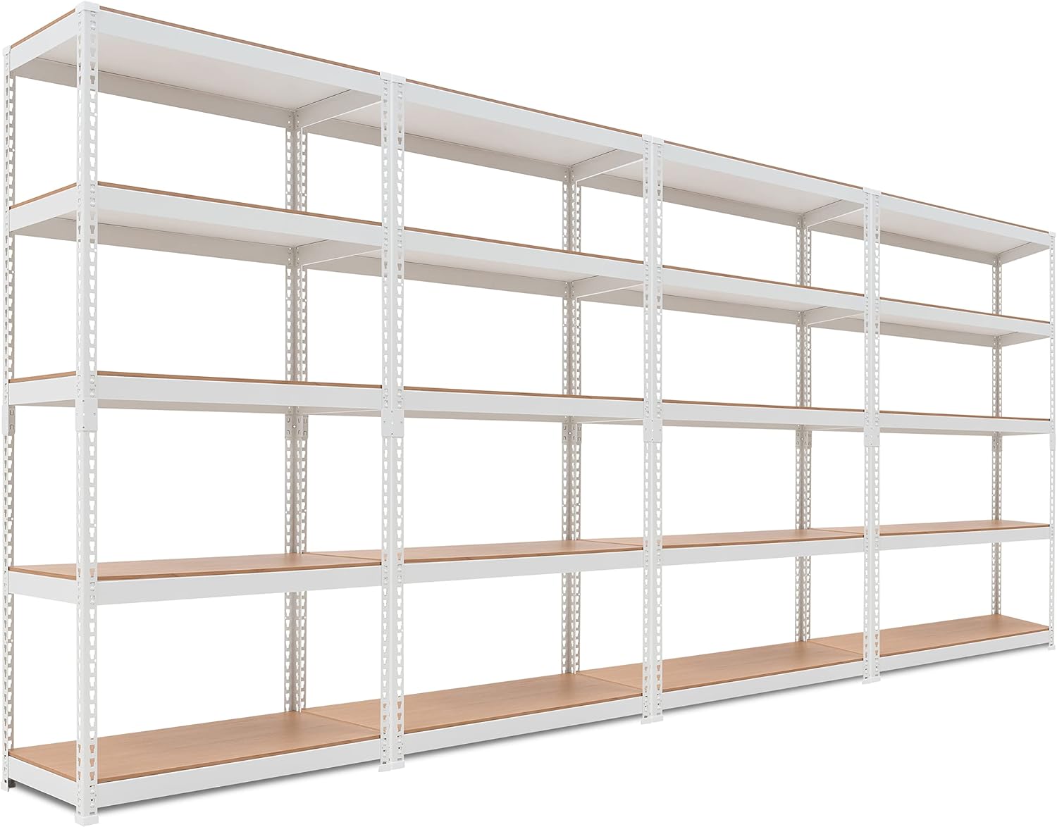 5 Tier White Storage Shelves for Heavy Duty Utility Needs