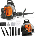 63CC 3HP 2 Stroke Backpack Gas Powered Leaf Blower - Powerful Cleaning