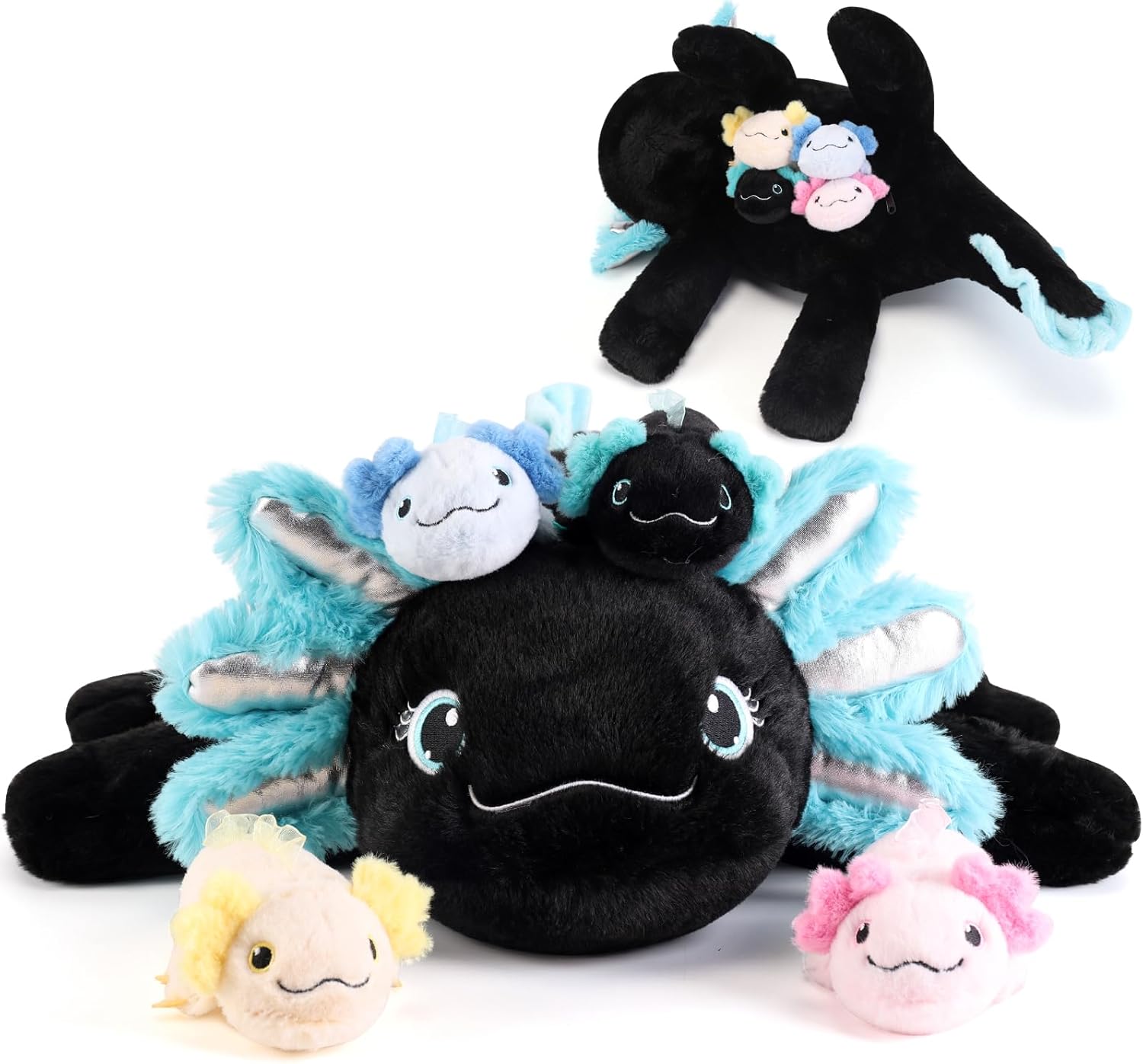 5 Pieces Axolotl Stuffed Animals with Surprise Babies Inside