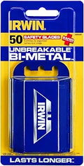 IRWIN Safety Knife Blades 50 Pack - Replacement Blades for Utility