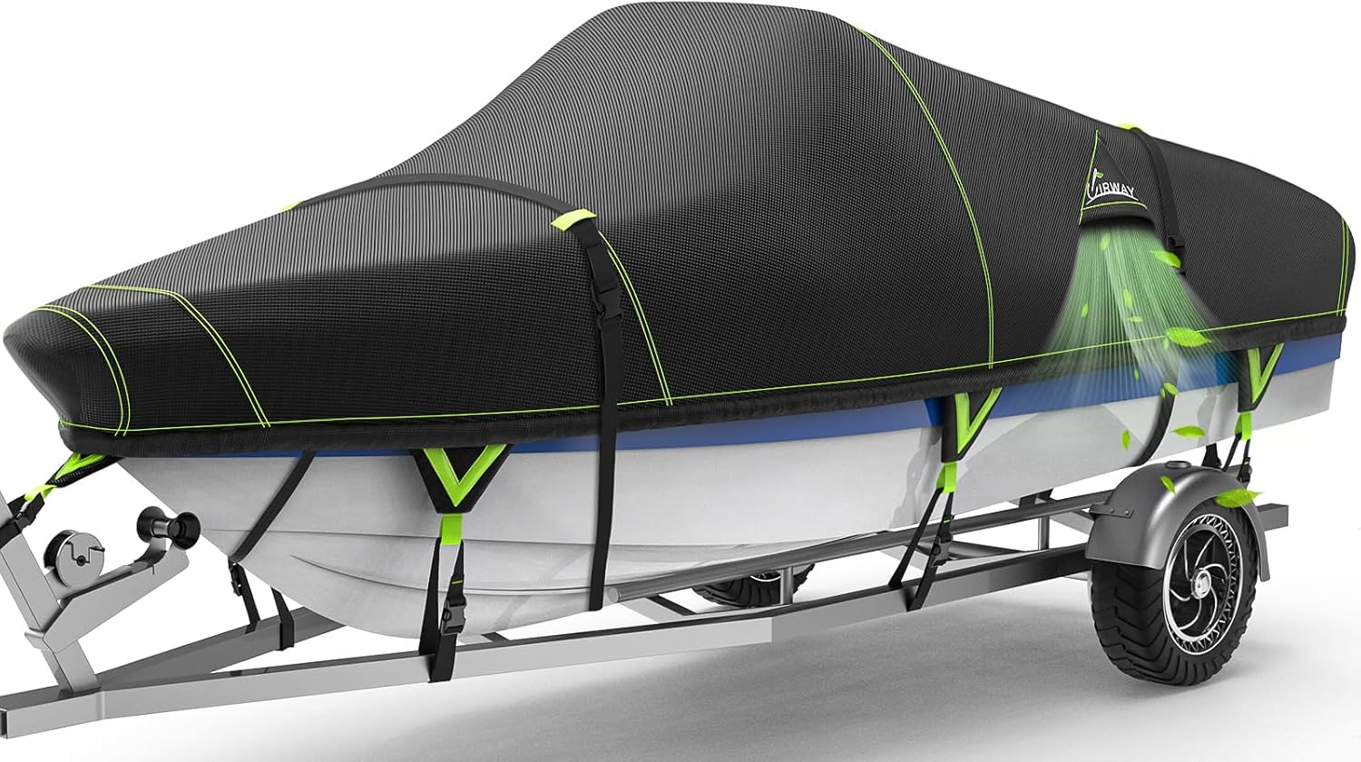 UIRWAY 16-18.5ft Winter Boat Cover - Heavy Duty Waterproof Tarps