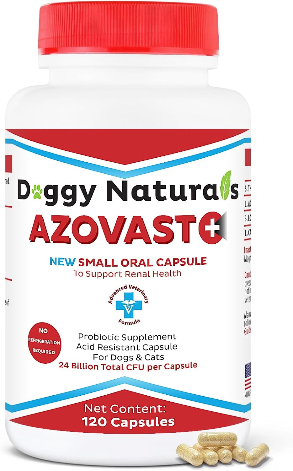 Azovast Plus Kidney Health Supplement for Dogs & Cats, 120ct