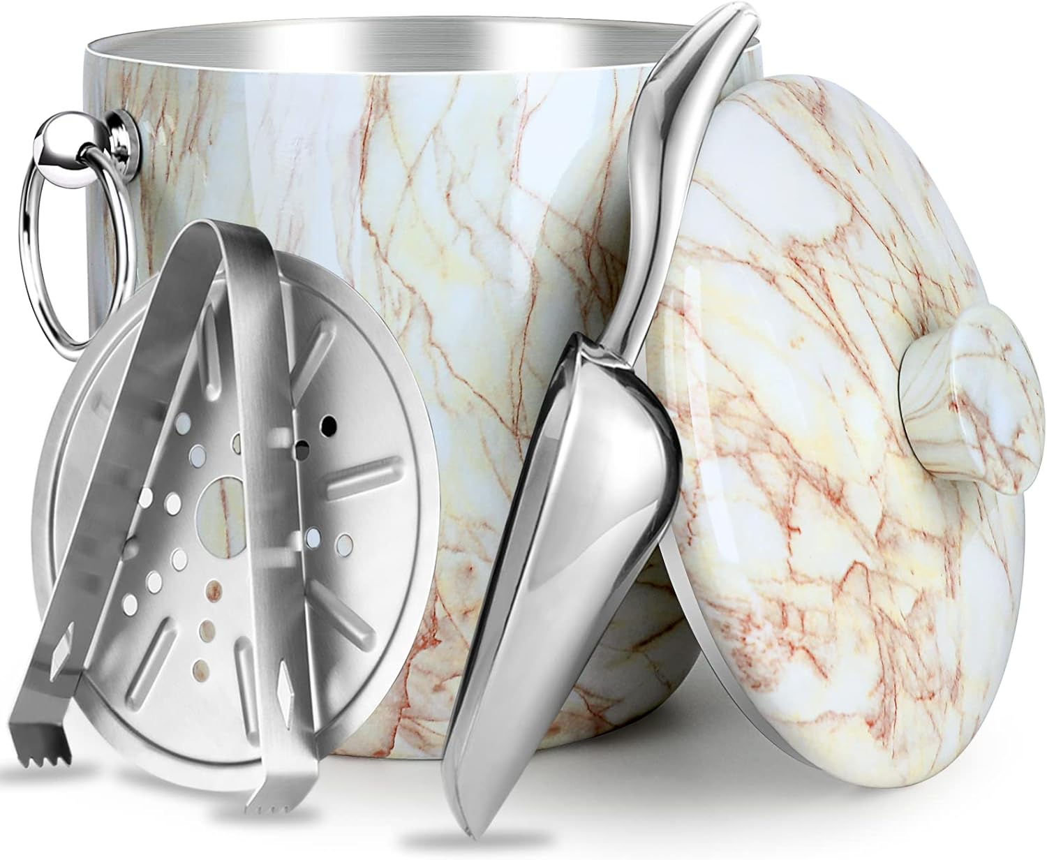 Ice Bucket with Lid and Scoop - Keep Ice Frozen Longer