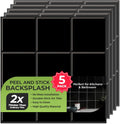 Peel and Stick Backsplash Square Tiles 5 Pack - Thick 3D Remodel