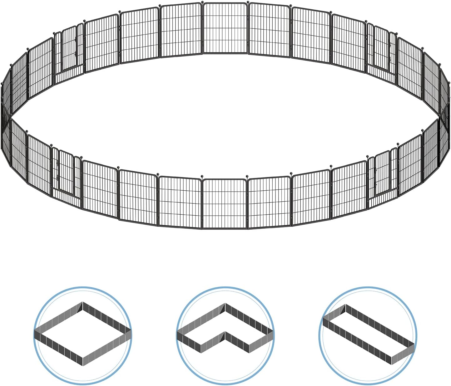 Fencer Wire Foldable Outdoor Indoor Pet Playpen with Gate