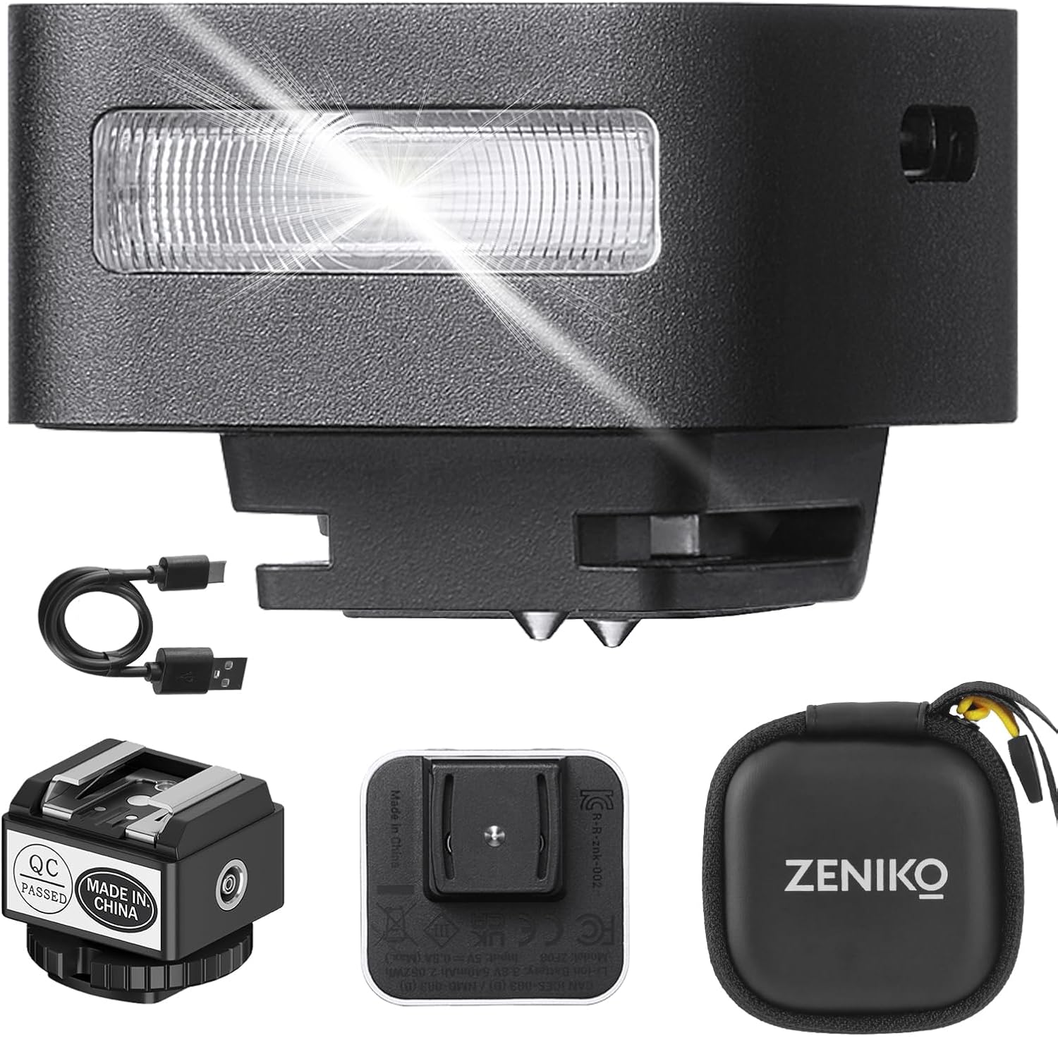 ZENIKO Mini Speedlite: Continuous Flash, Max Boost