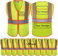 High Visibility Safety Vest with Custom Logo - Sizes S to 4XL