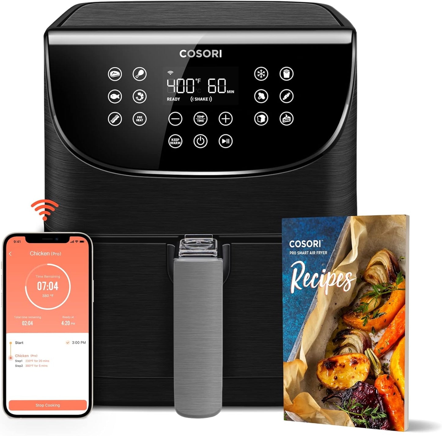 COSORI 5.8QT Air Fryer: Smart 11-in-1 Toaster Oven with 300+ Recipes