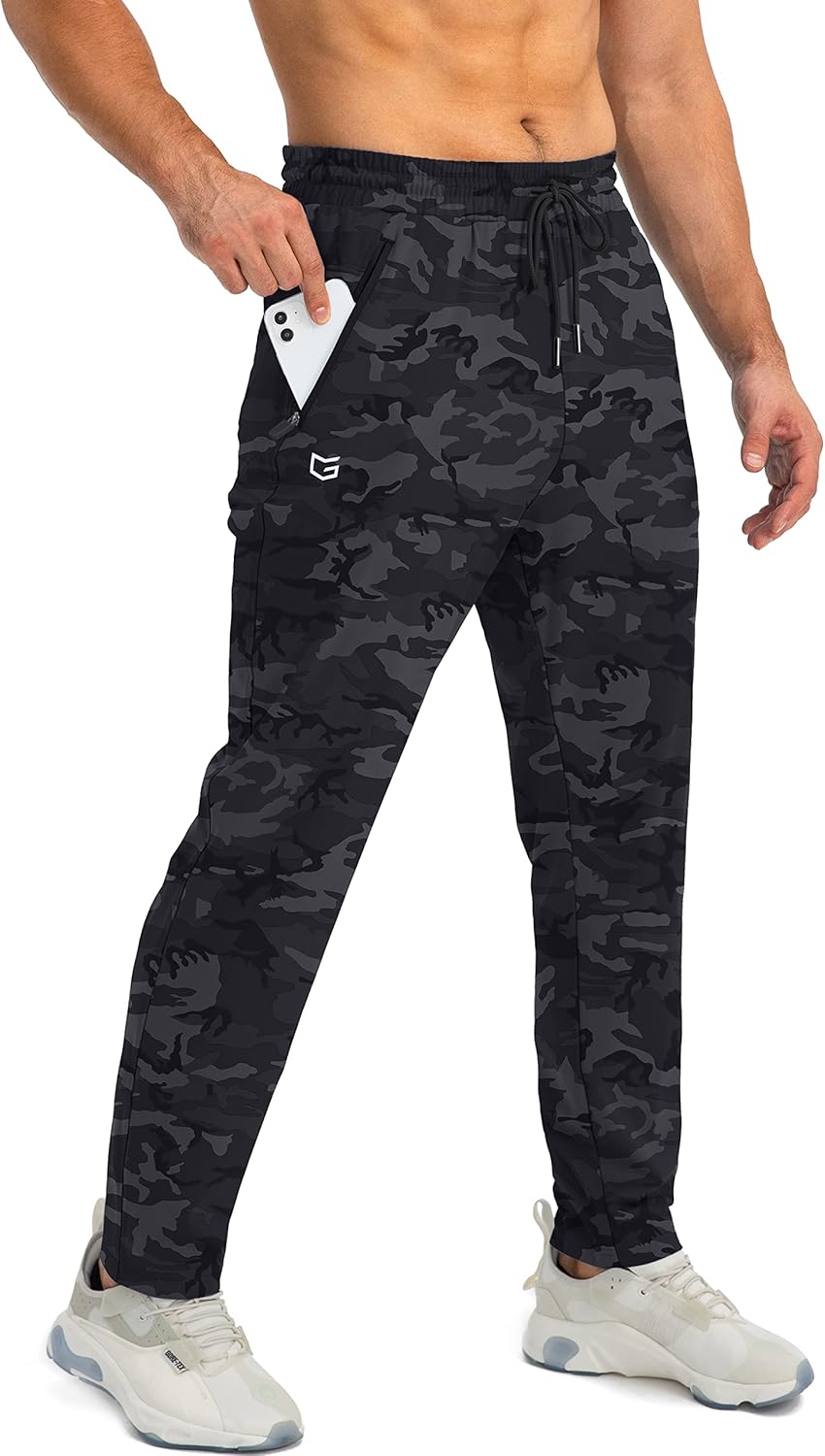 G Gradual Men's Athletic Sweatpants with Zipper Pockets