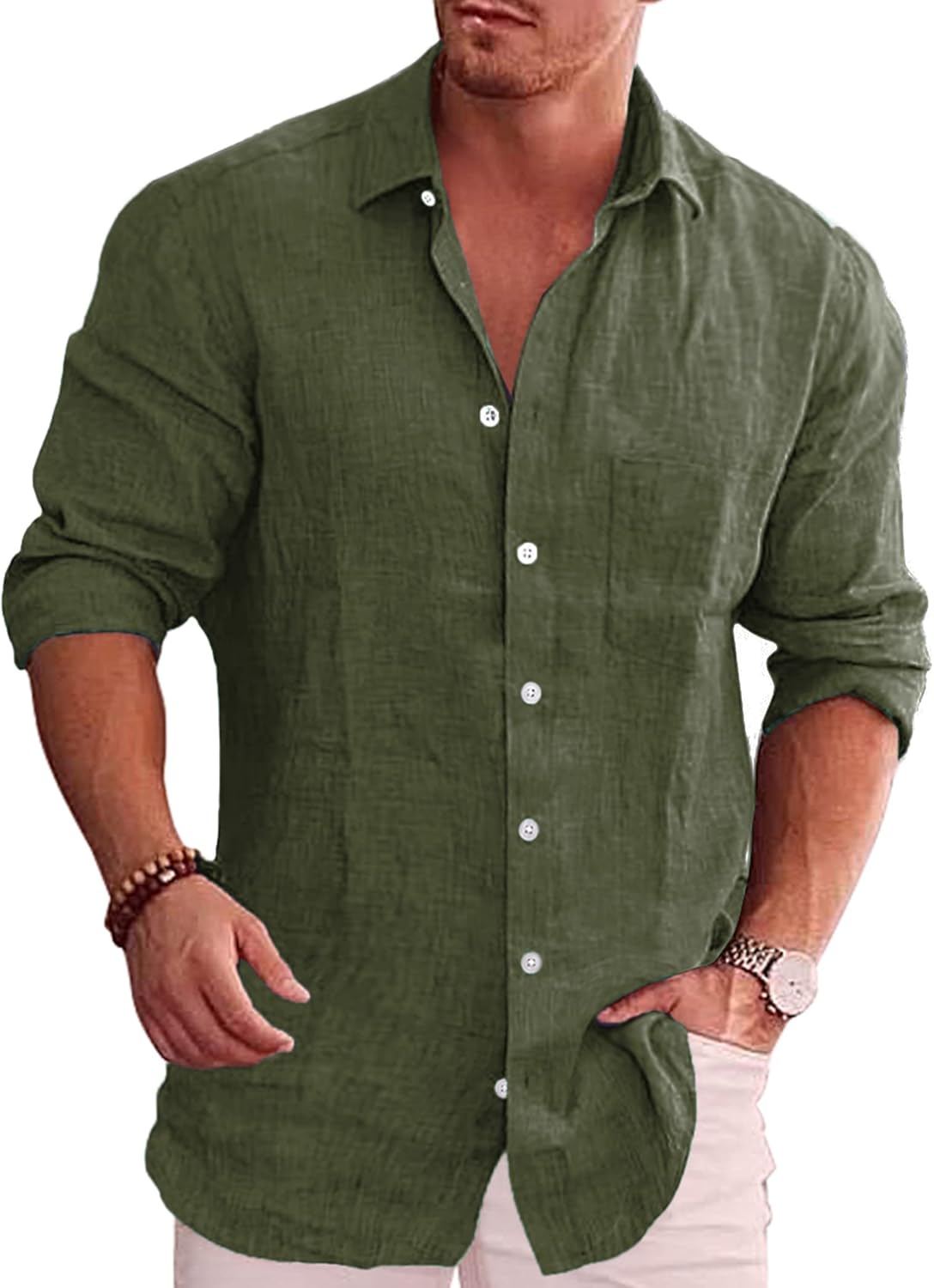 COOFANDY Men's Casual Button Down Shirt for Stylish Comfort